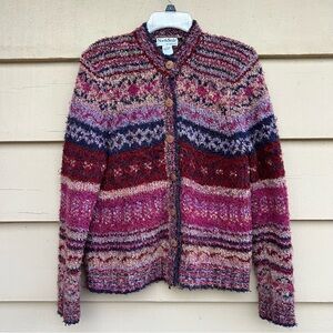 North Style purple cozy knit boho cardigan